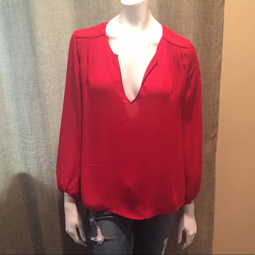 JOIE Silk red top